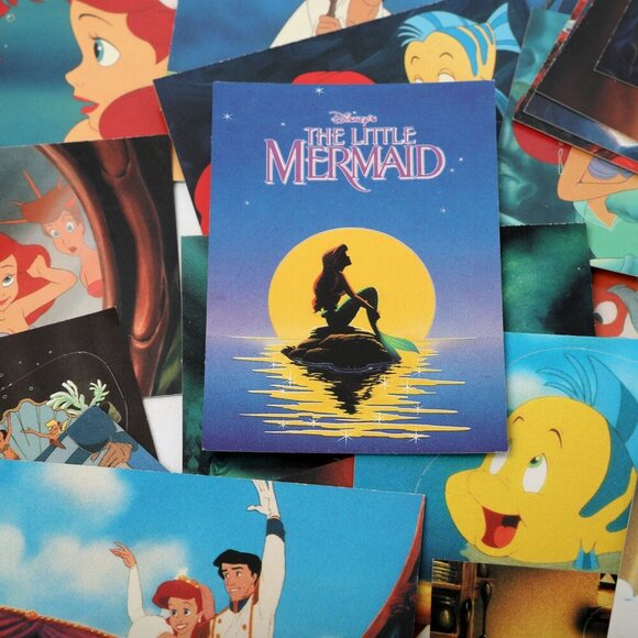 Vintage Disney's The Little Mermaid Trading Cards Pro Set 1991 Ariel Collectable - Picture 2 of 13